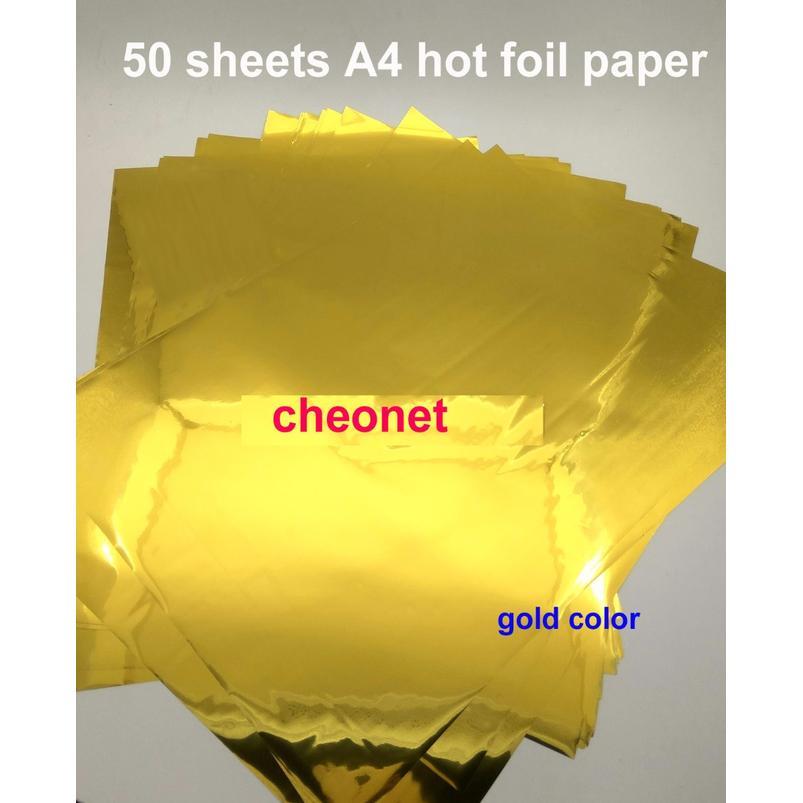 

50 Sheets 20x29cm A4 Hot Stamping Foil Paper For Laminator Laminating Transfere On Elegance Laser Print qylPpp
