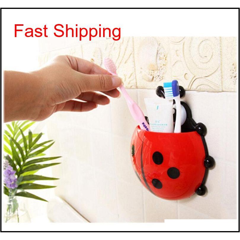 

Creative Home Accessories Cartoon Ladybird Toiletries Toothpaste Holder Bathroom Sets Suction Hook qylOva packing2010