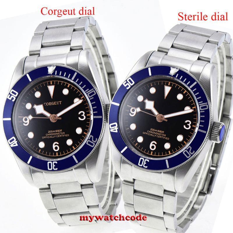 

Wristwatches Corgeut Black Dial Luminous Sapphire Crystal Miyota 8215 Automatic Mens Watch1, Corgeut dial
