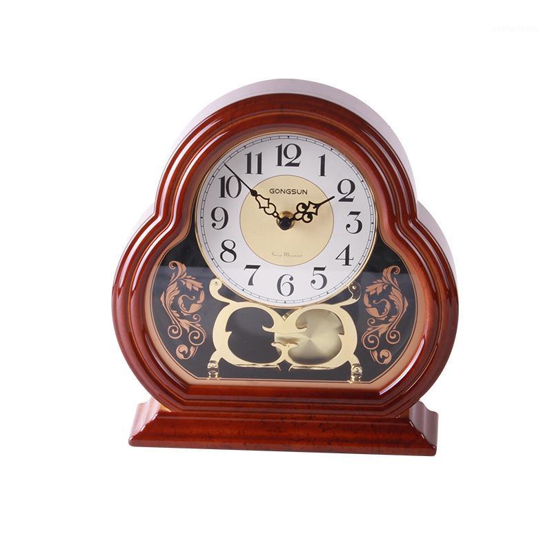 

Retro Mute Table Clock Home Bedroom Living Room Table Decor European Desktop Clock Movement Craft Office Bedside Ornament LA201