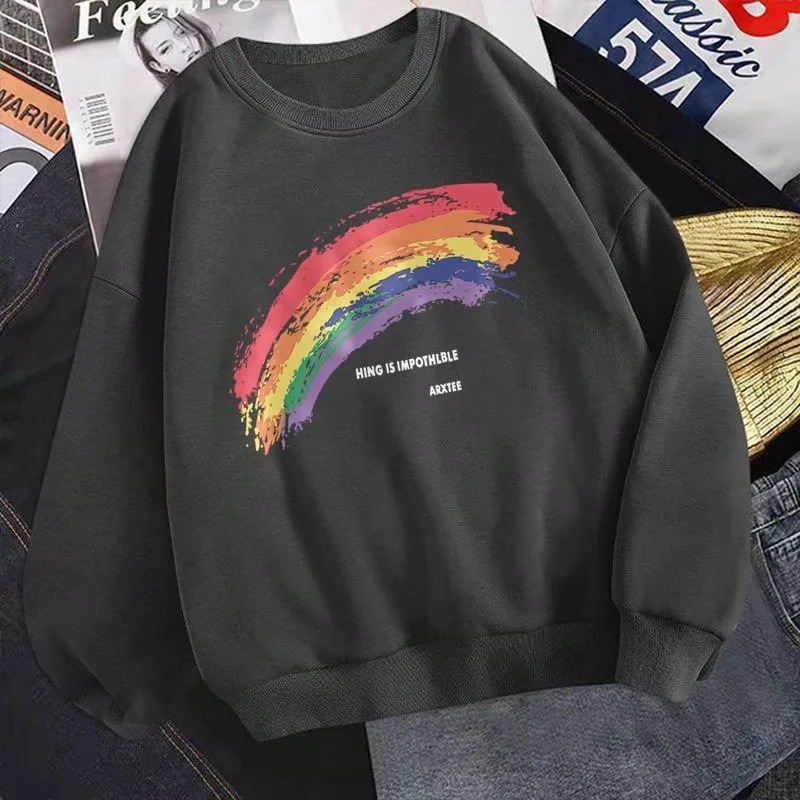 

2021 Bf Gang Feng Loosely Velo-lined Sweater Trend Male Recreation Students in Loose Long Sleeves Top Versatile Osr2, Red