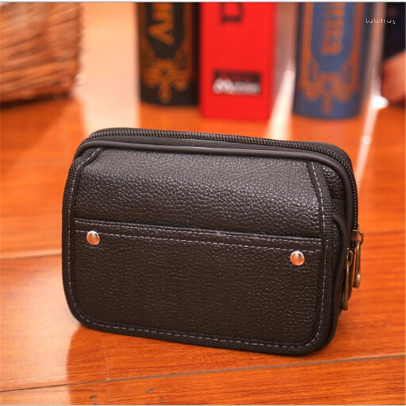 

LKEEP Mobile Phone Waist Pack Testificate Bag Coin Purse Strap Casual Mobile Phone Bag Waist Belt Pouch For Men1, Black