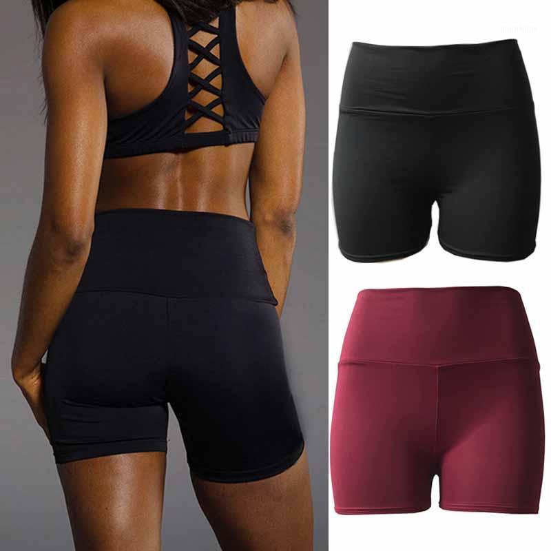 

2020 new hot Women' Sexy High Waist Breathable Shorts Sports Wear Workout Athletic Gym Fitness Yoga Short Leggings Shorts1, Black