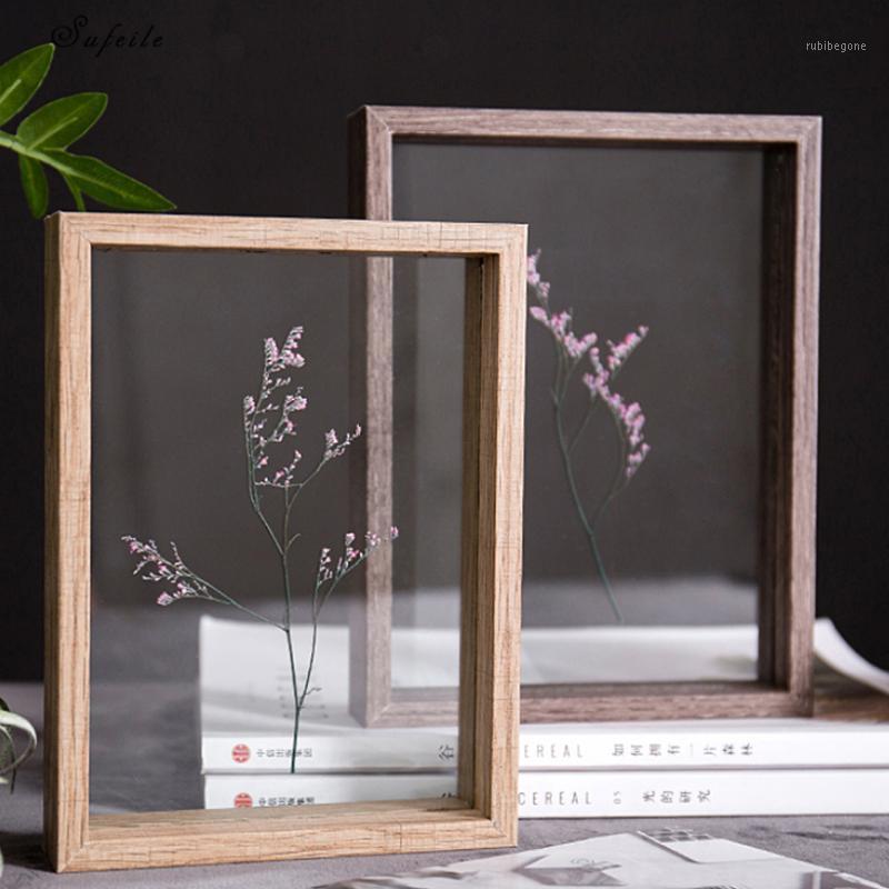 

HD glass specimen photo frame DIY plant specimen photo frame Wooden creative decorative 10 inch / 8 inch D501