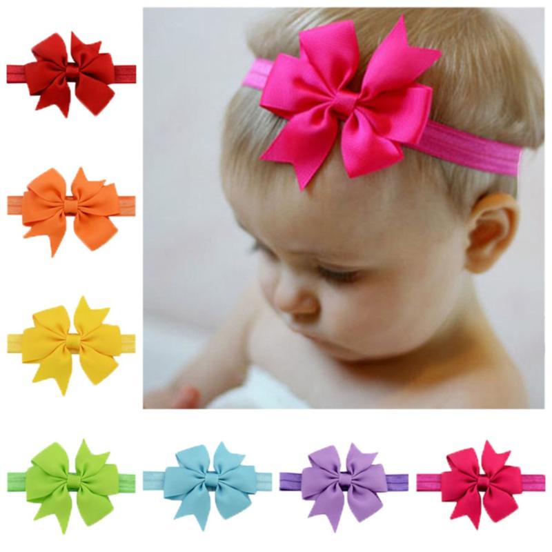 

1Piece Baby Headbands Headwear Girls Bow Knot Hairband Head Band Infant Newborn Bows Toddlers 567