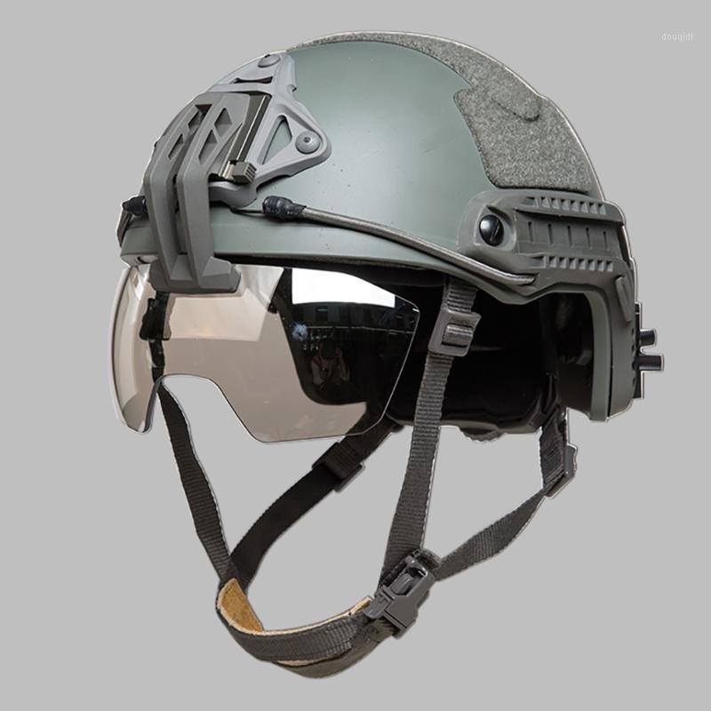 

Tactical FMA Helmet Goggles Hunting Paintball Eyewear Portable Shooting CS Glasses Helmet Accessory for Man1, Bk gray len