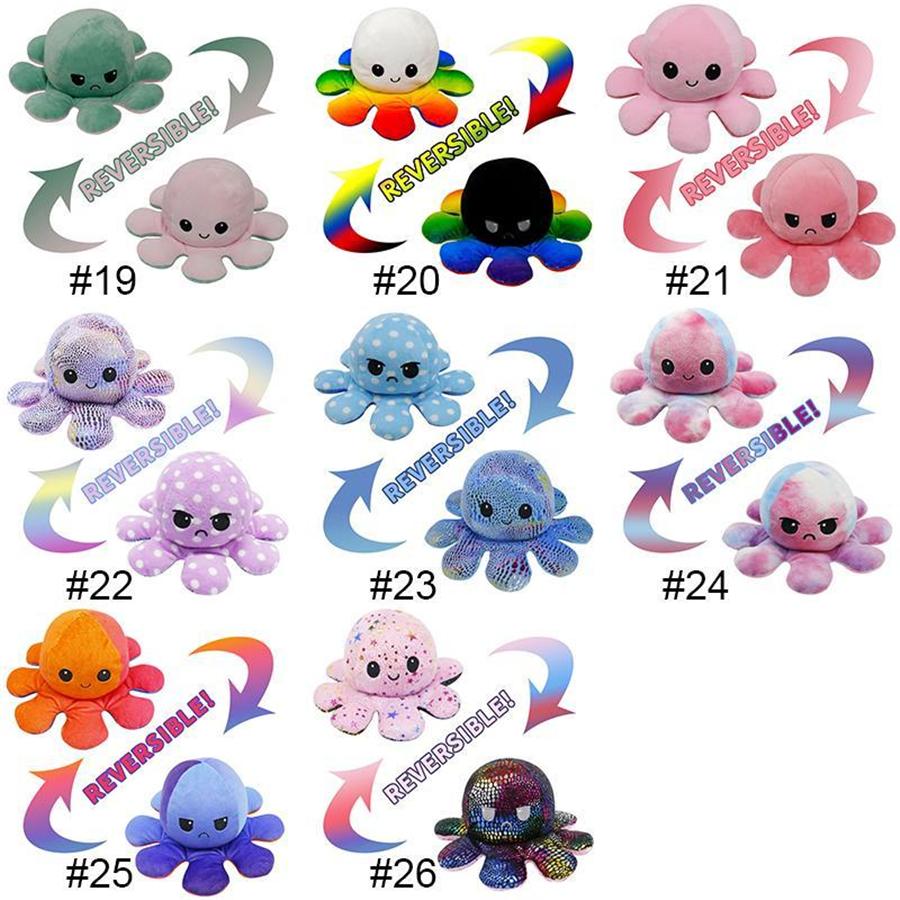 

Reversible Plush Toys Soft Flip Two-Sided Octops Plush Toy Stuffed Doll Soft Simulation Octopus Cute Animal Doll Gift DHL Shipping