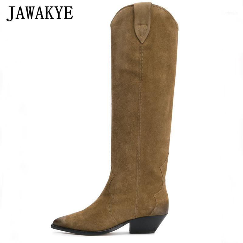 

New Dewina Nude black Suede Knee high boots women Retro do Old Kitten heel winter long boots women Flats Cowboy Knight1, Wine red short