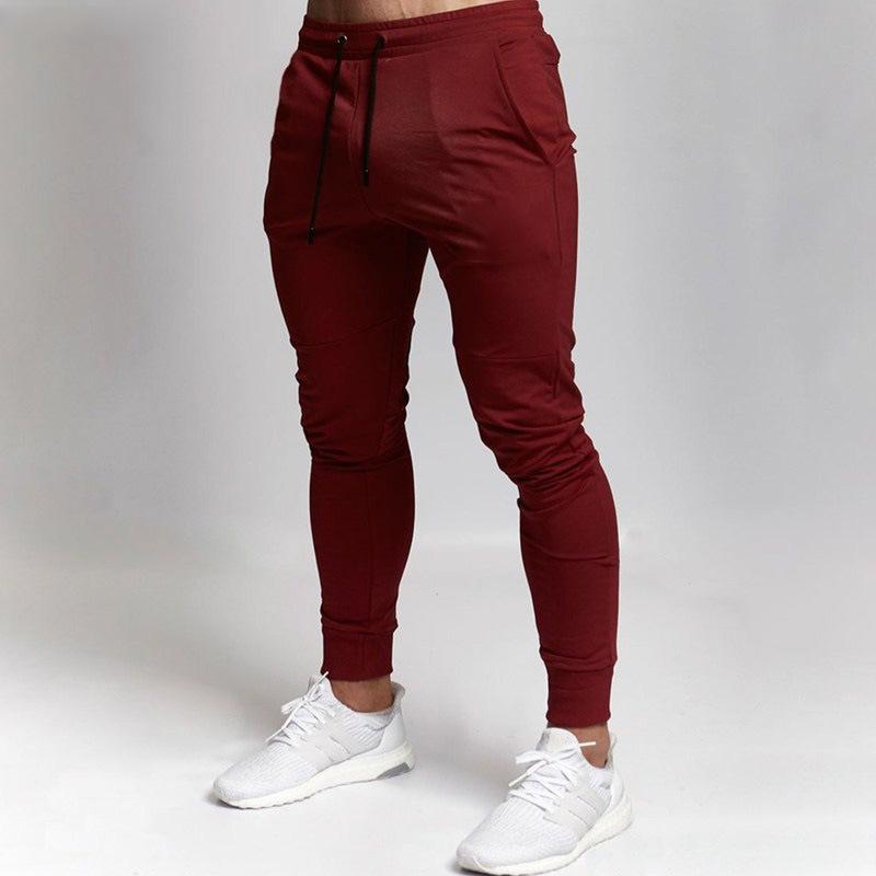

Cross-Border Muscle Fitness Brother Blank Exercise Slimming Pants Running Fitness Straight Cylinder Stretch Exercise Pants, Black