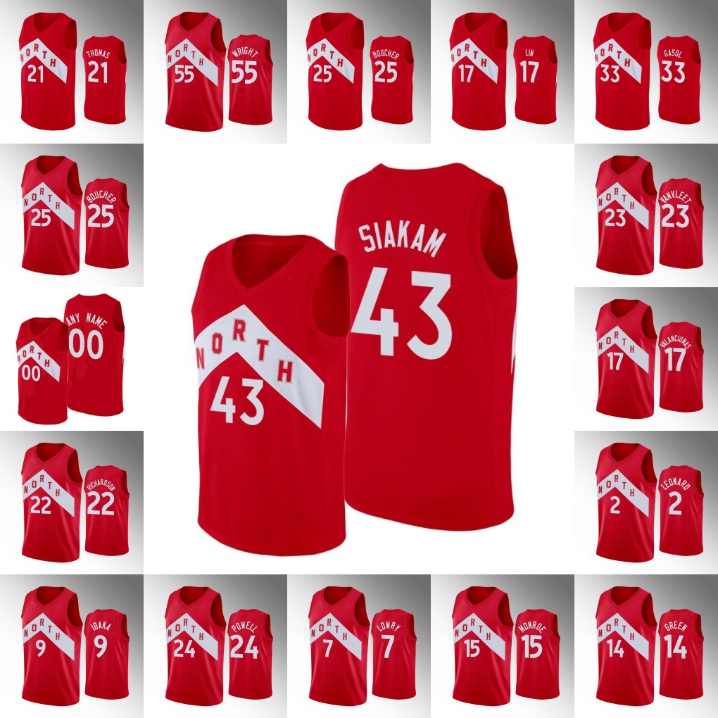 

Toronto Raptors Men Kyle Lowry Pascal Siakam Fred VanVleet Kawhi Leonard Earned NBA Red Custom Jersey, Black