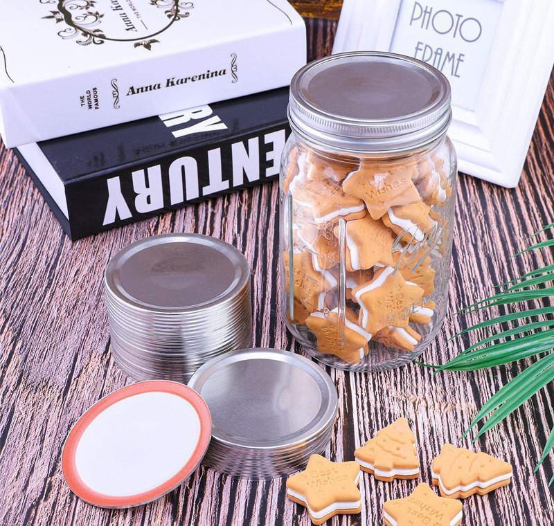

70mm/86mm Regular Mouth Canning Lids Bands Split-type Leak-proof For Mason Jar Canning Lids Covers With Se jlldhH dhsybaby