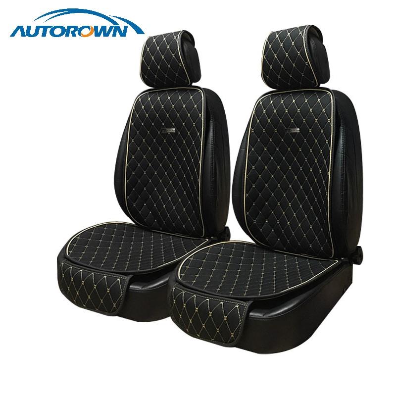 

AUTOROWN Natural Flax Car Seat Cushion Universal Size Linen Fabric Seat Cover Auto Accessories Summer Automobile Covers