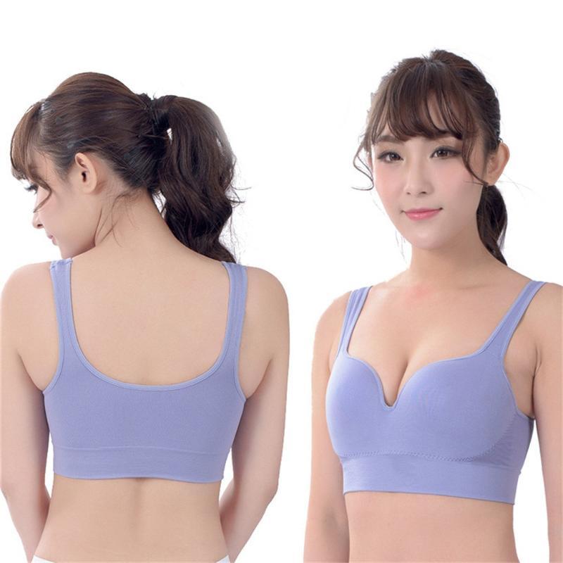 

Women Fitness Yoga Sports Bra For Running Gym Shake proof Underwear Seamless Fitness Top Bras Sleep Bra Slim-breathable No Rims, Blue