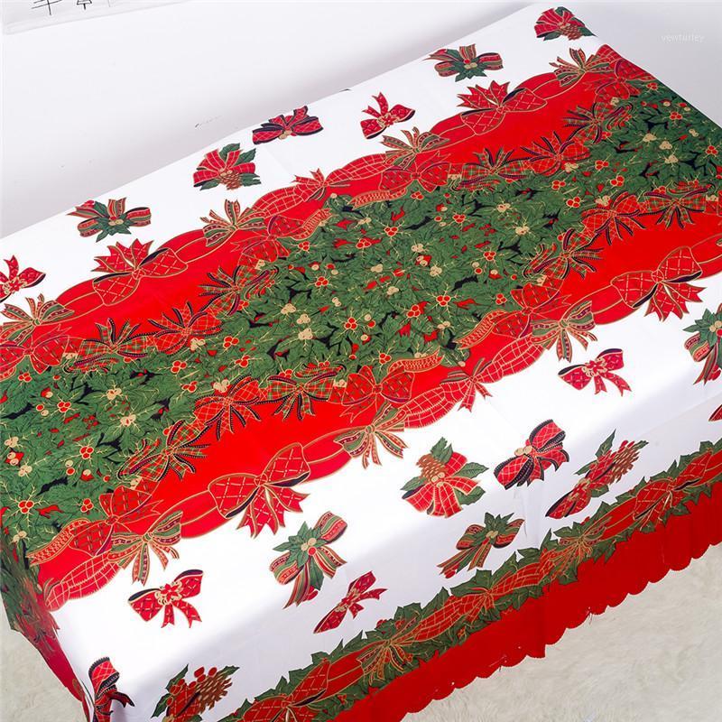 

Christmas Table Decoration 2020 New Festive Atmosphere Xmas Bow Bell Printed Tablecloth Ornaments Family Gifts1, Garland