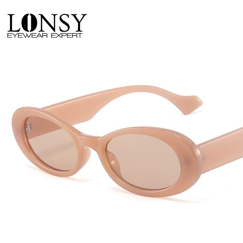 

LONSY Retro Sunglasses Women Oval Sun Glasses Brand Design Metal Hinge Sunglasses Fashion Female Glasses UV400
