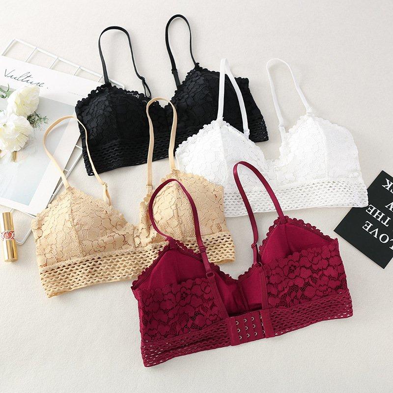 

Women Lace Decoration Wireless Bra Ladies Wrapped Chest Tube Top Underwear