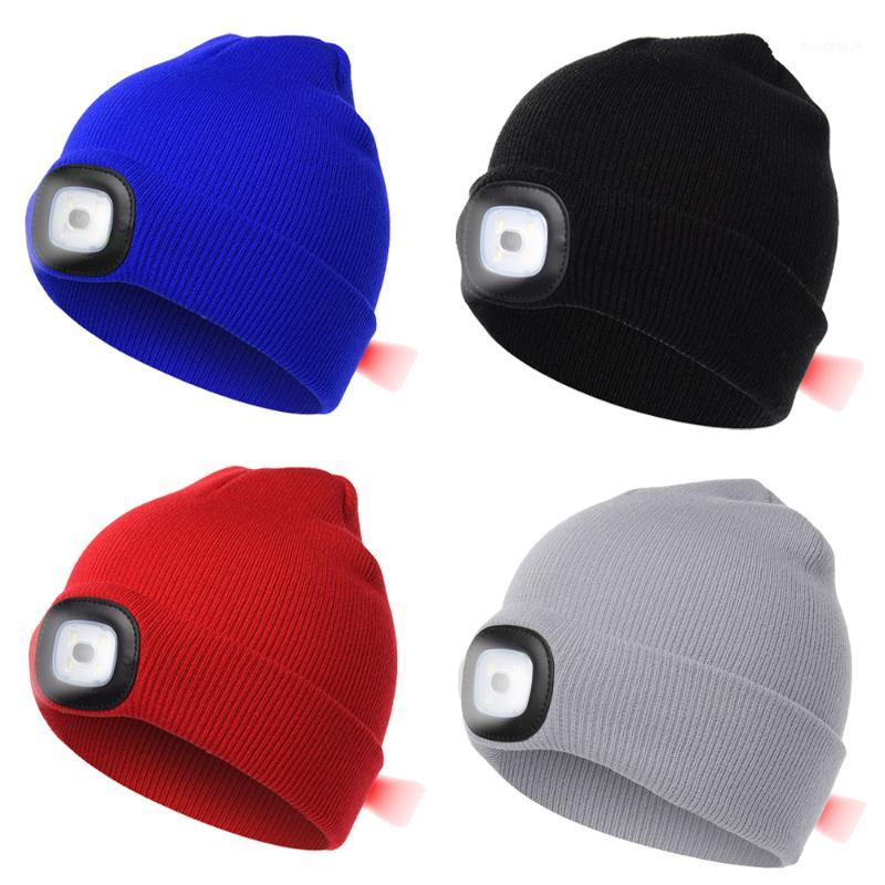 

Fashion 8LED Winter Warmer Knit Cap Autumn Winter LED Lighted Beanies Hat headlight Camping Climbing Running Caps1