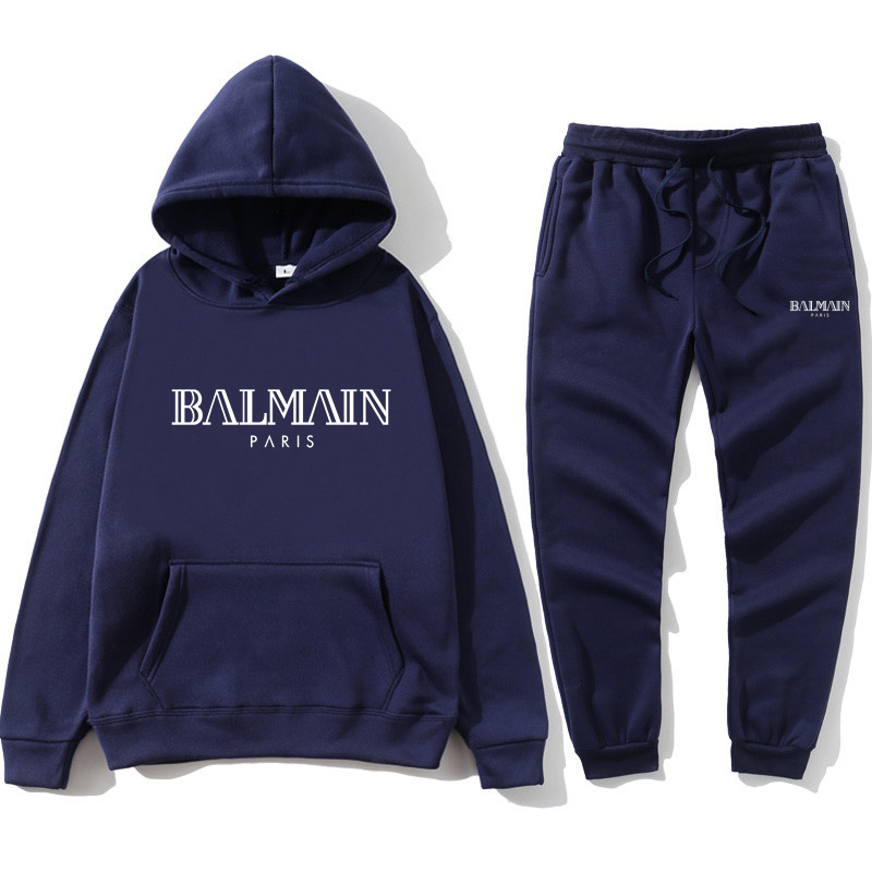 

2022 brand designer Tracksuits Men's Pullovers sportswear Cotton Hoodie Two Pieces + Pants Sports Shirts Fall Winter Track suit Black Clothing, Blue1