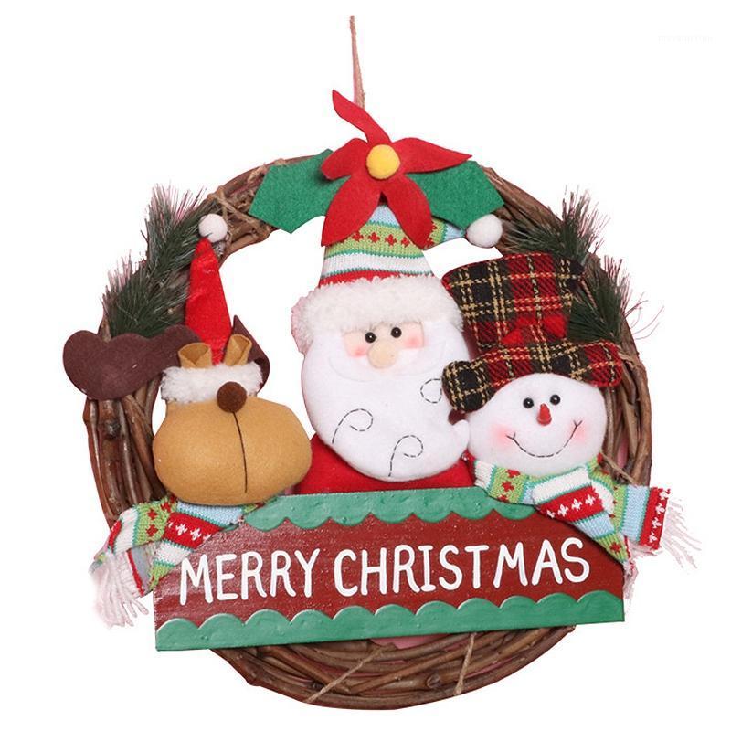 

Hot XD-1Pcs Christmas Wreath for Front Door Wreaths Decorations Seasonal Home Decor for New Year Front Door Ornaments1, Multi