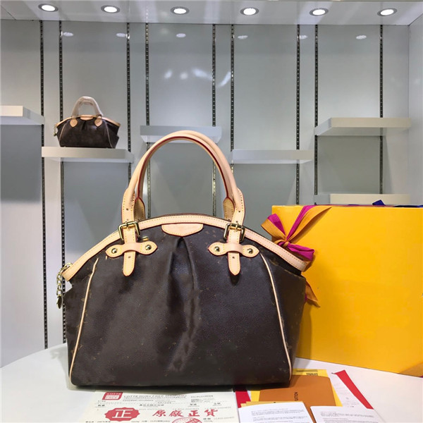 

M40144 High Quality Genuine Leather Women Bag Brand designer Purse Handbag Tote sale discount checks plaid luxury famous, Brown flower