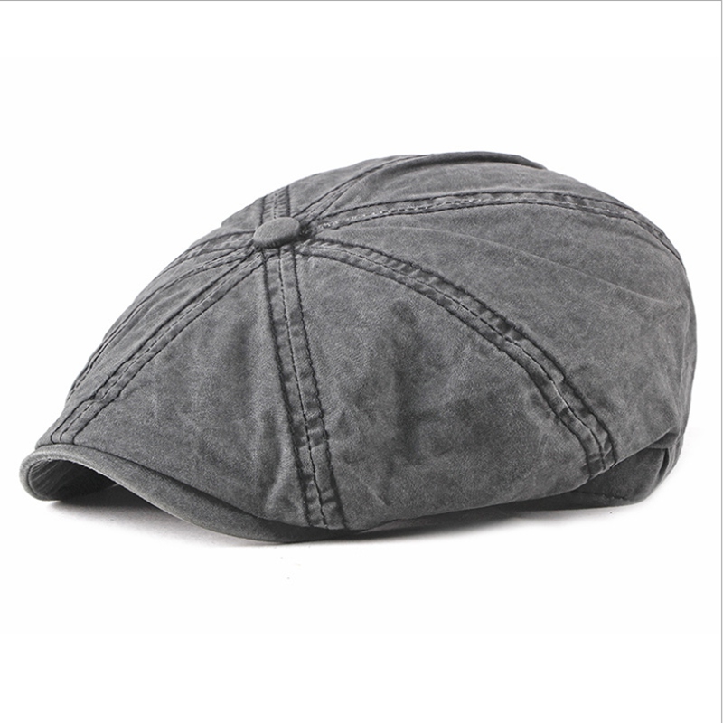 

WZCX Spring Autumn Cotton Beret Outdoor Fashion New Casual Solid Color Personality Peaked Cap Men Cap, 03