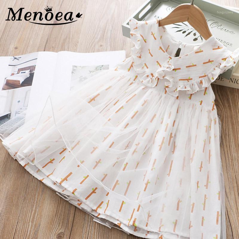 

Menoea Girls Mesh Dress Summer Fashion Style Striped Kids Costume Children Clothing girls Voile Dress Kids Party Dresses1, Ax1196 white