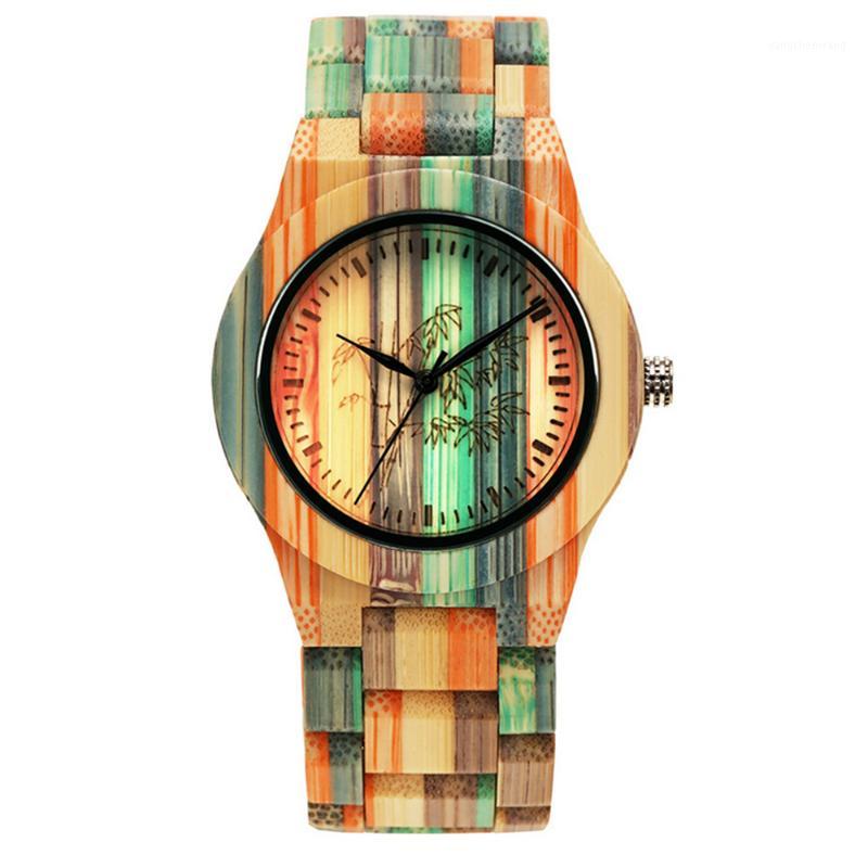 

Sports CYRANA wooden wood woo madera women simple bobo bomboo color waterproof own brand reloj relojes watch quartz watch1, Lf-003-green