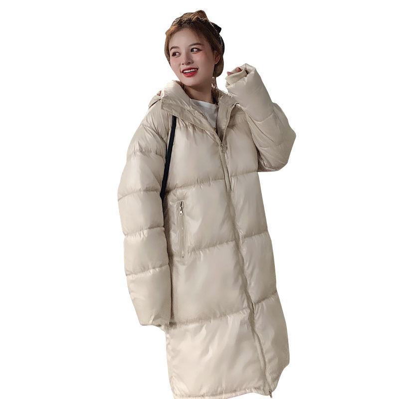 

Women' Long Coats Winter 2020 New Fashion Female Cotton Parkas Female Bread Jackets Large Size Ladies Cotton Long Jackers N603, Beige