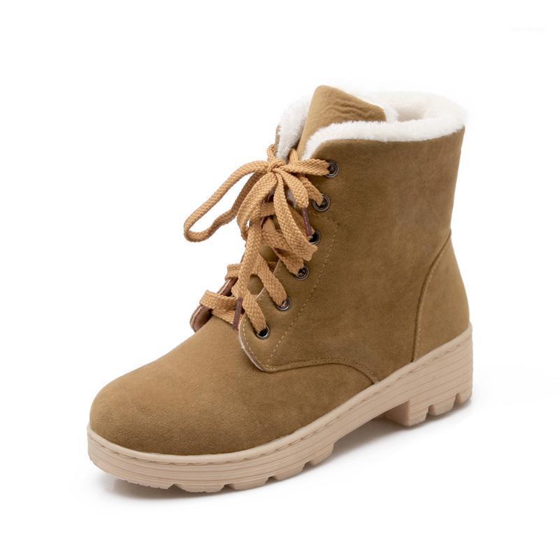 

Women's Boots Autumn Australia Round Toe Female Shoes Boots-Women Winter Footwear Snow Ladies Low 2020 Padded Mid Calf1