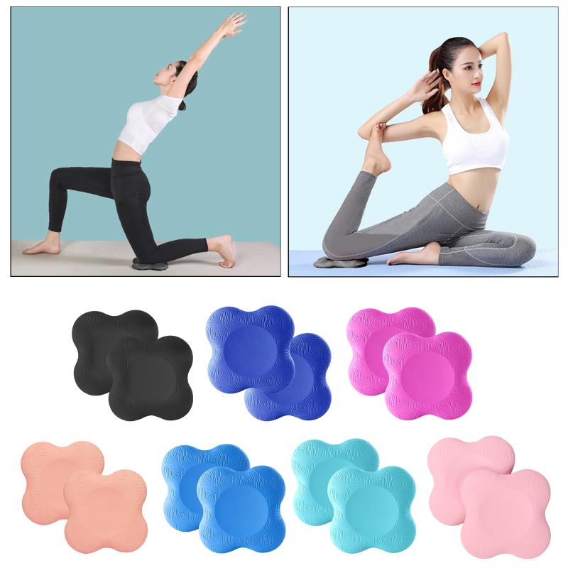 

2pcs Non-Slip Yoga Elbow Mat Knee Pad Thick Fitness Plank Travel Floor, Black