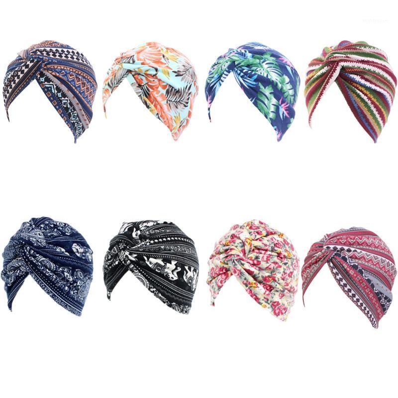 

Women Turban Twist Knot Beanie Bonnet Muslim Chemo Cap Headwear Islamic Headscarf Hair Loss Cover Skullies Headwrap Hat Fashion1, 07 navy