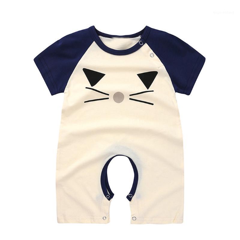 

SAGACE Romper Jumpsuit Toddler Baby Boy Girl Unisex Cute Cartoon Striped Outfits For Infant Summer Short Sleeve Playsuit1, Black