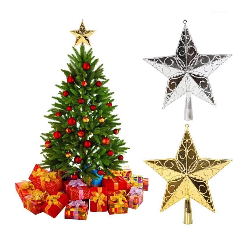 

Shimmer Glittery Festival 3D Prop Xmas Home & Garden Tree Top Decor Large PVC Christmas Holiday Five-Pointed Star Party1