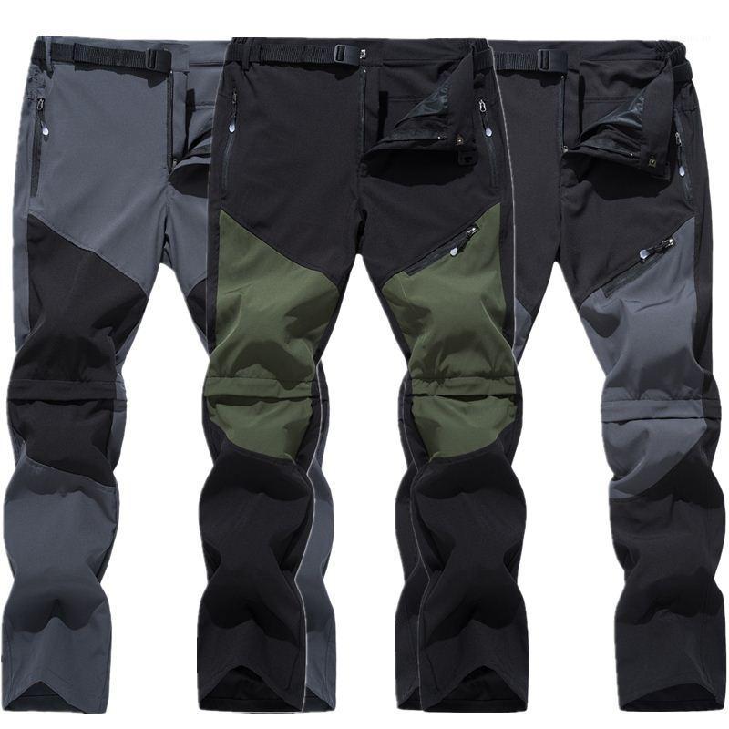 

Quick Dry Detachable Hiking Shorts Pants Mens Outdoor Summer Breathable Trousers Male Mountain Camping Climbing Pants C1, Black