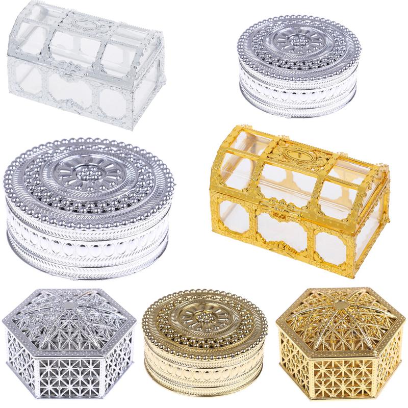 

Hollow Gold Silver Foil Cake Candy Box Wedding Favor Marriage Baby Shower Gift Box Packaging Party Event Supplies
