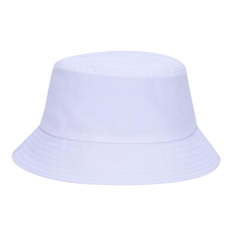 

7 Colors Bucket Hat Women Men Sping Summer Fisherman Panama Caps Casual Unisex Cotton Wide Brim Outdoor Fishing Hats Gorro, White