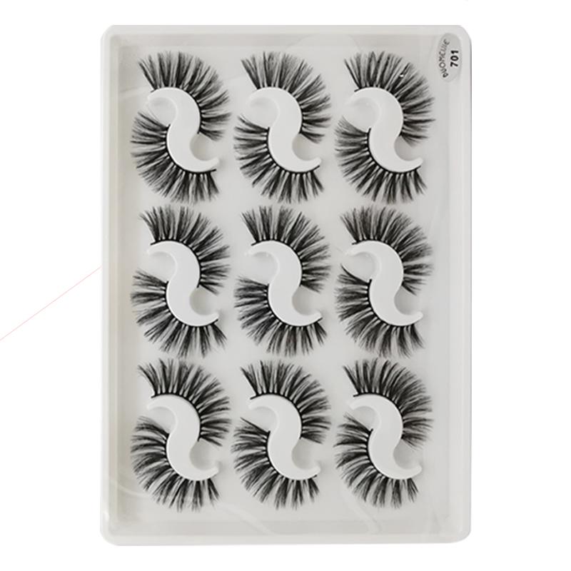 

9 Pairs 3D Soft Mink False Eyelashes Handmade Wispy Fluffy Long Lashes Extension Makeup Kit