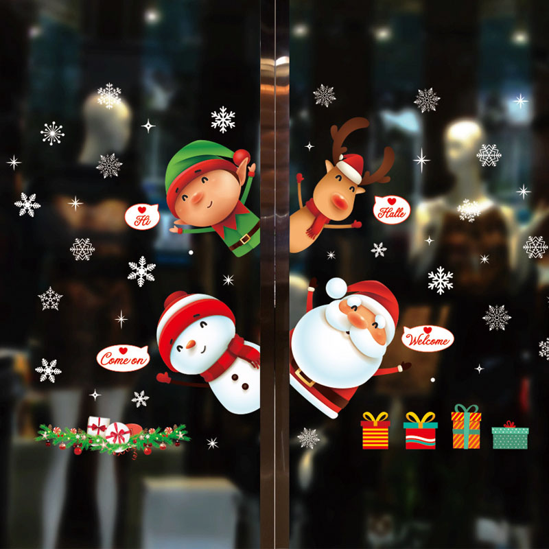 

Window Stickers Christmas Decorations For Home 2020 Navidad Natal Merry Christmas Ornaments Cristmas Gifts Happy New Year 2021