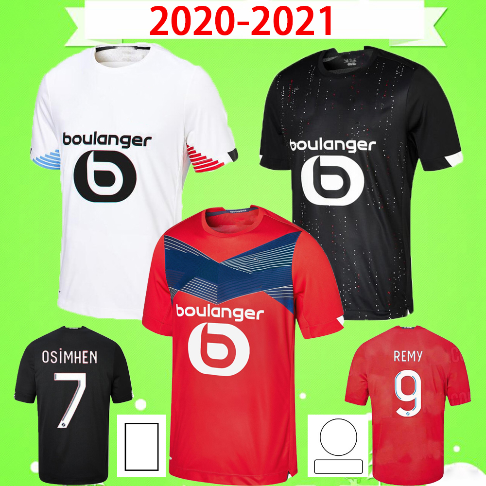

20 21 Lille soccer jerseys REMY FONTE BAMBA YAZICI football shirt 2020 2021 JIKONE home away third uniforms kids kit boys set child