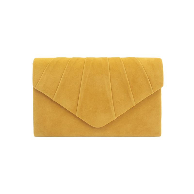 

elegant graceful envelope evening clutch bag woman lady girl female pleated drape velvet velour clutch bag, Black