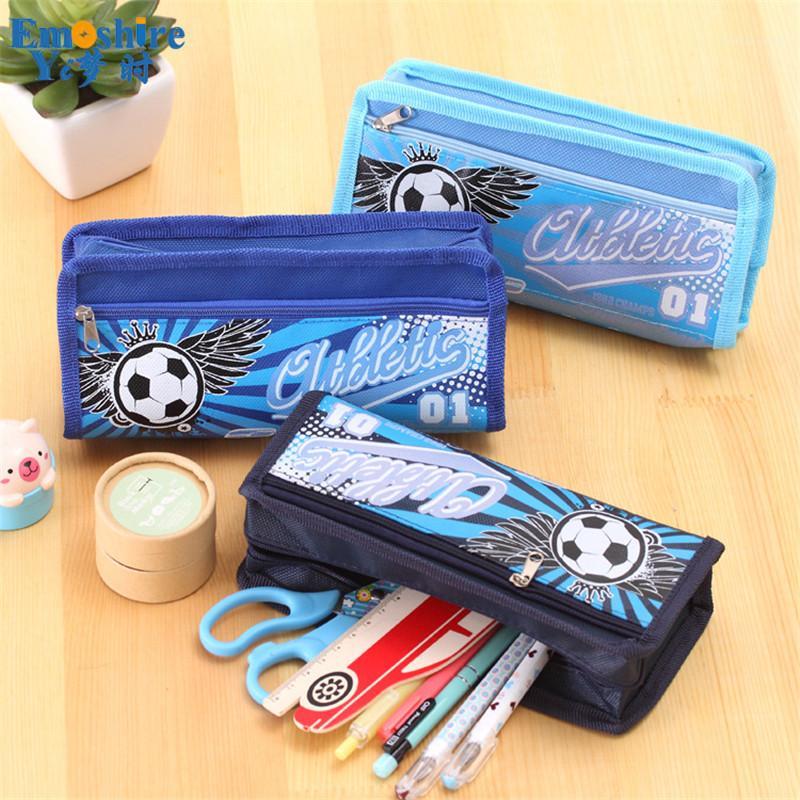 

New Arrival Large Capacity Football Pattern Pencils Case Pencils Box Students Stationery Supplies Pencil Case B1621
