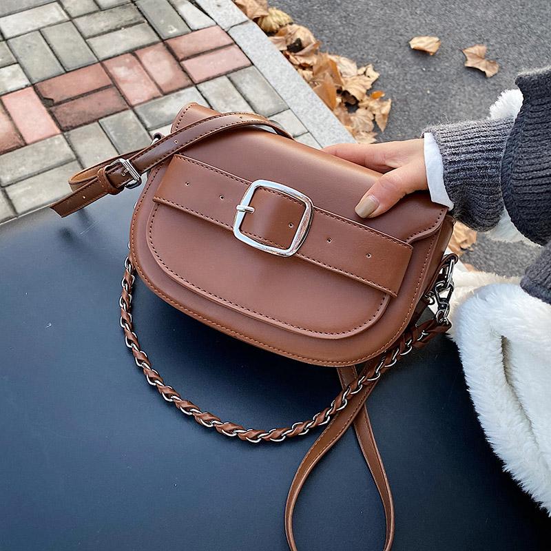 

Fashion Women's 2021 New Trendy High-end One-shoulder Handbag Messenger Retro Net Red, Black