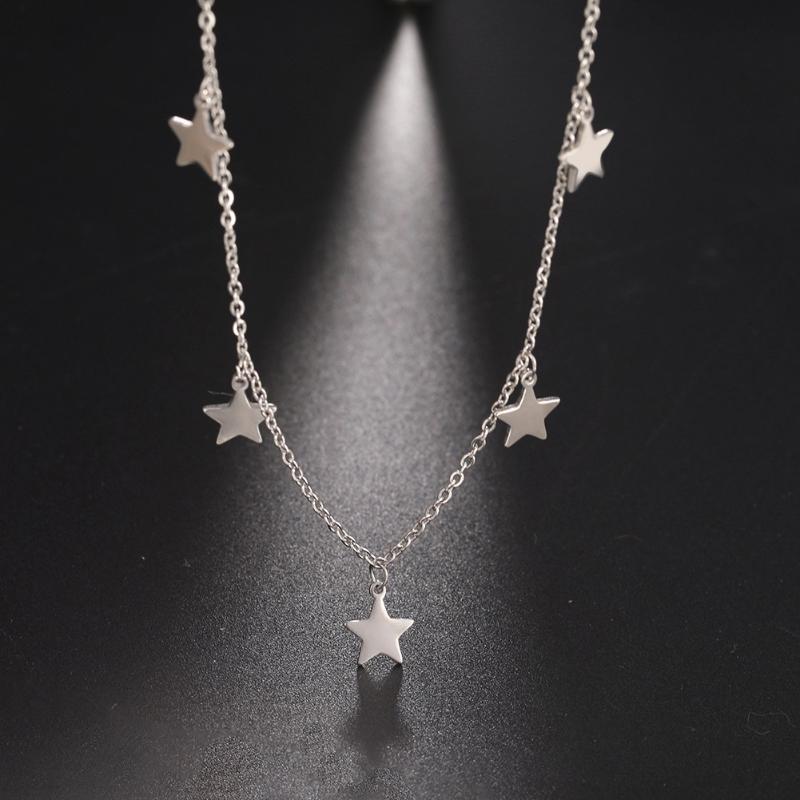 

VCU Simple Personality Star-shaped Pendant Stainless Steel Clavicle Necklace