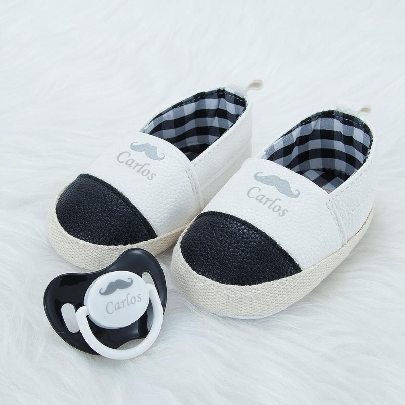 

MIYOCAR personalized any name can make baby boy shoes handsome cool baby shoes pacifier set unique design1, Style 3