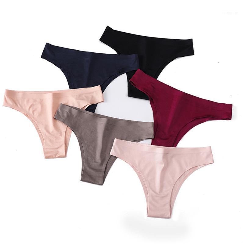 

Comfortable Underwear Women's Small Size Sports Style High-Fork Thong Simple Pure Sexy G-string Panties Female1, Champagne