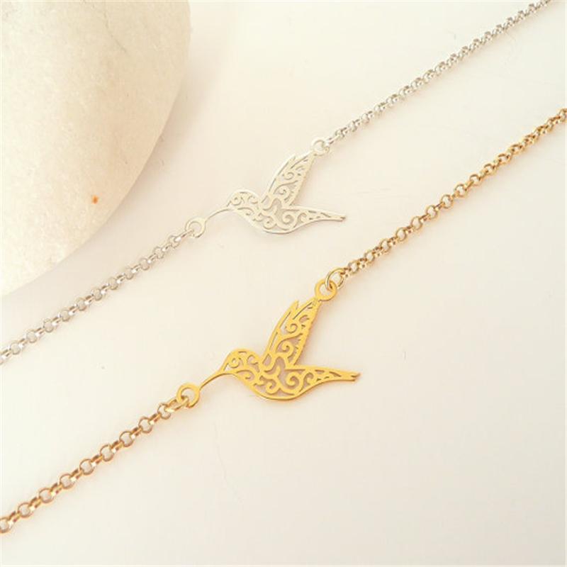 

Flying Bird Swallow Chain Bracelet Dove Bird Bracelet gift for her1