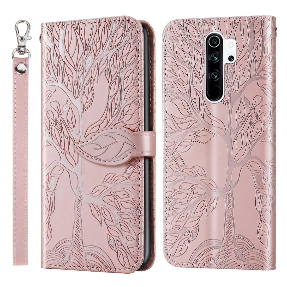 

For Xiaomi Poco M2 Life of Tree Embossing Pattern Horizontal Flip Leather Case with Holder Card Slot Wallet Photo Frame Lanyard
