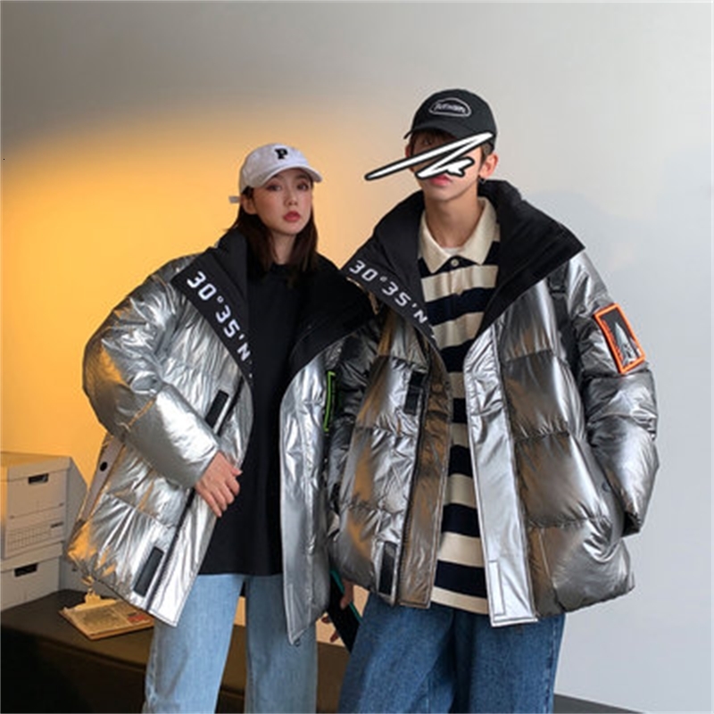 

Masculino-acolchoado 2021 New Outono Inverno Novo Emagrecimento Acolchoadas Relaxado Lazer Personalidade Juventude Roupa 74AS, Silver