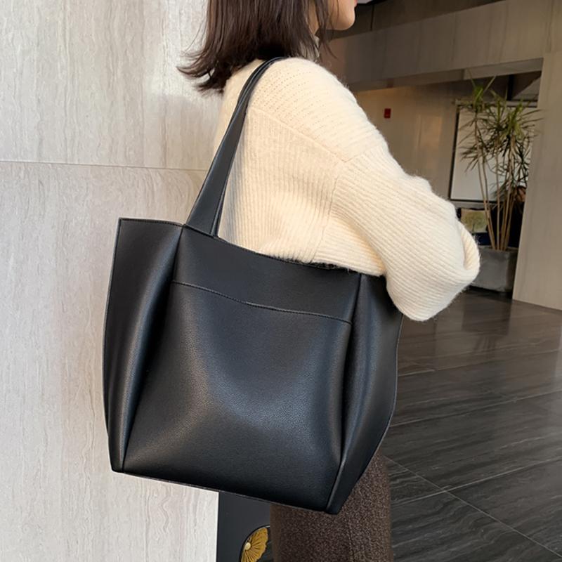 

2021 New Hot Koop Women High Capacity Shoulder Bags Hoge Kwaliteit Pu Lederen Shoulder Top Handle Bags Dames Fashion Bag, Beige
