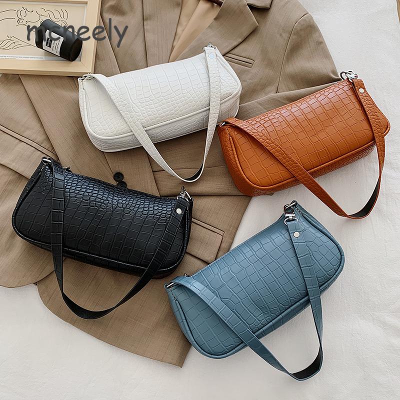 

Fashion Small Bag Women's Bag Autumn and Winter New Korean Fashion Simple Portable Single Shoulder Stone Pattern Armpit, As piuctrue